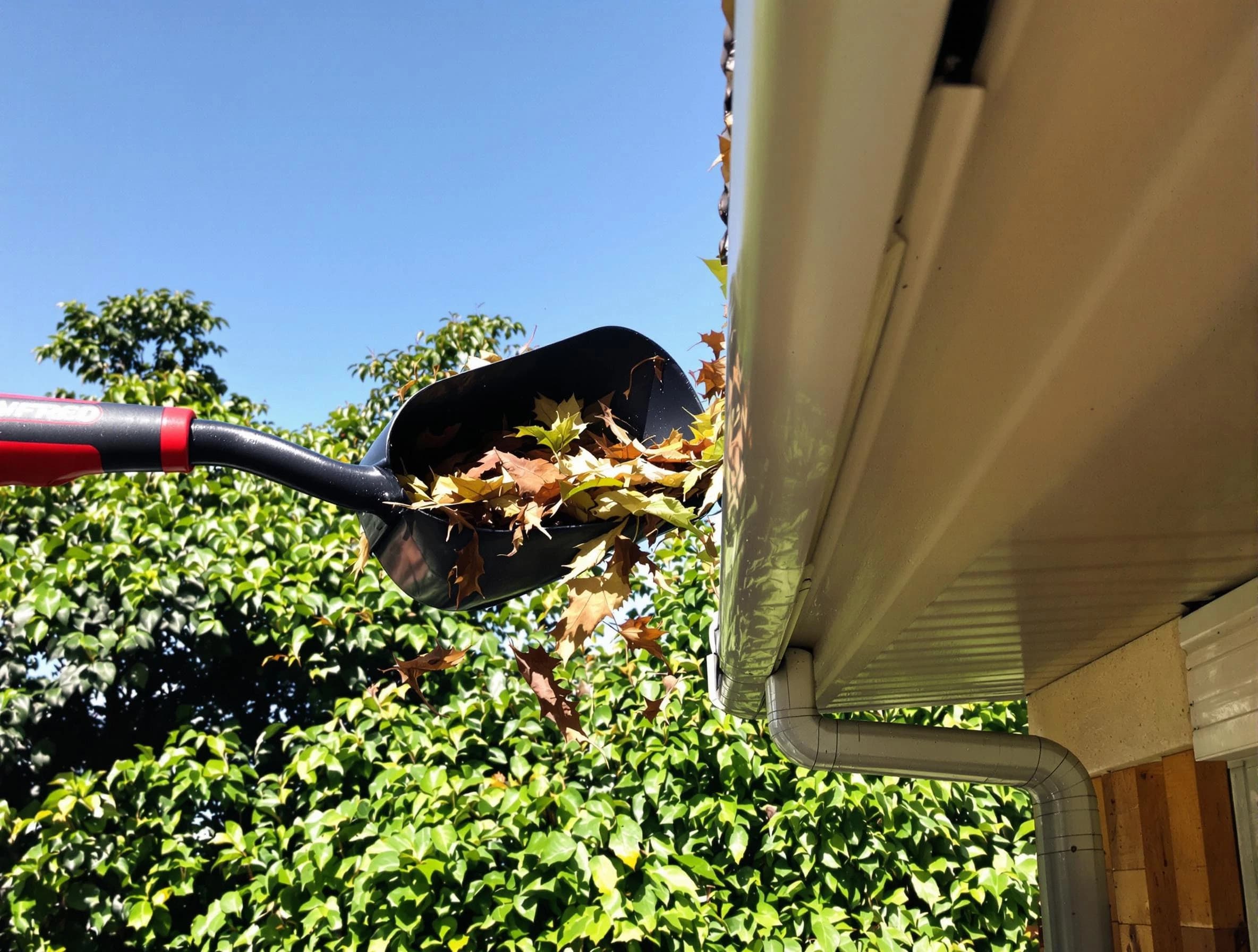 Mayfield Heights Roofing Company performing gutter cleaning at a home in Mayfield Heights, OH