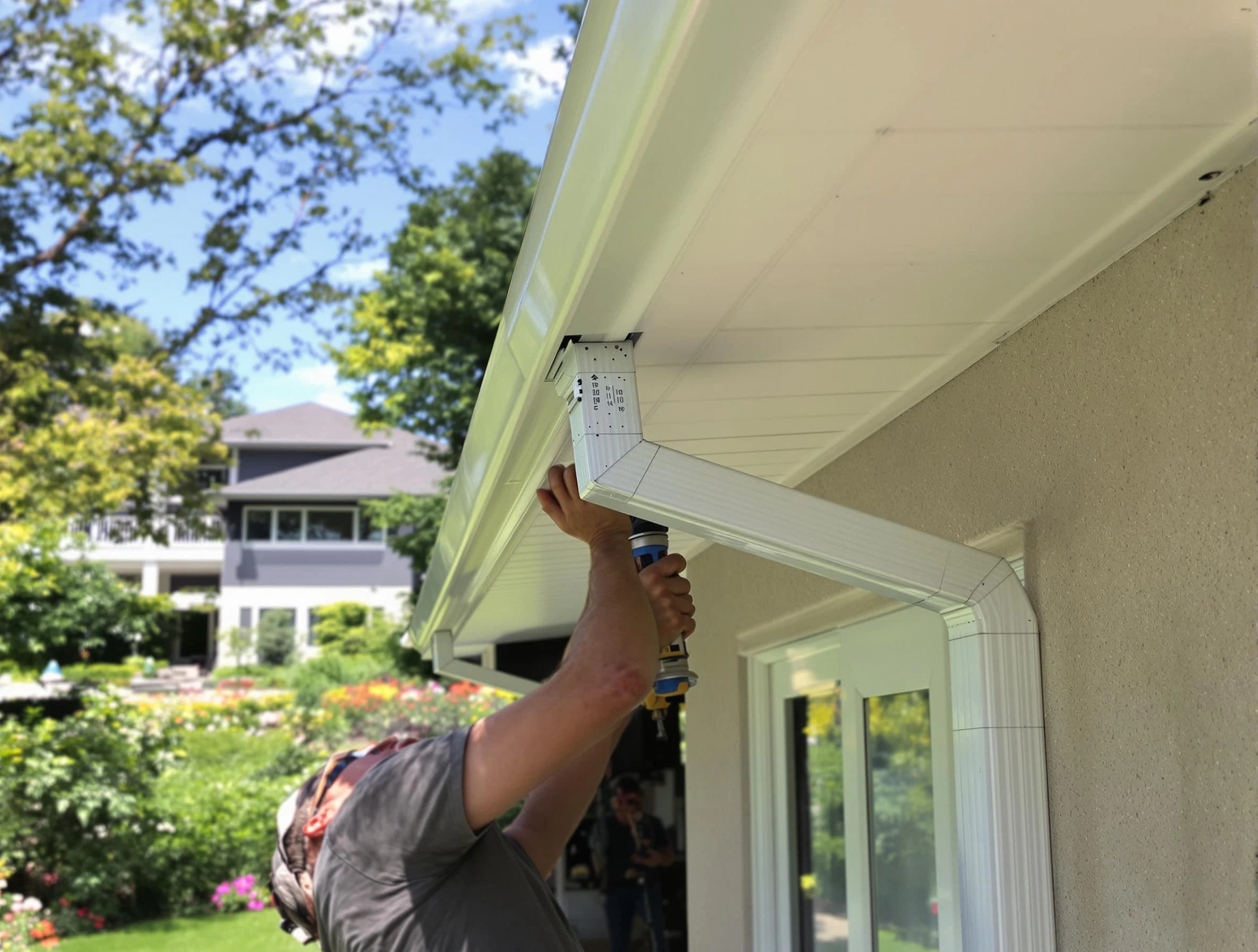 Mayfield Heights Roofing Company technicians performing gutter installation in Mayfield Heights, OH