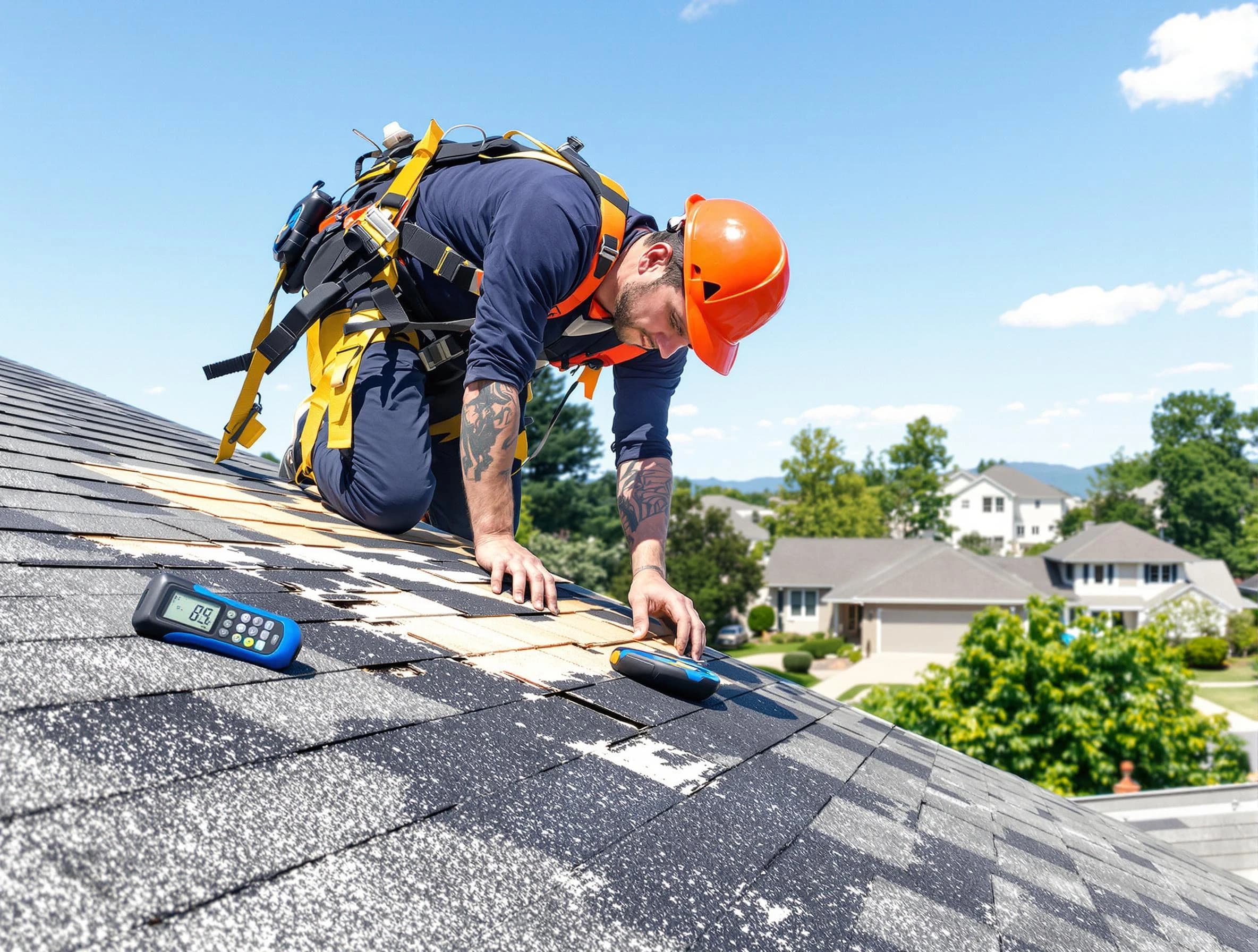 Mayfield Heights Roofing Company professional performing roof repairs in Mayfield Heights, OH