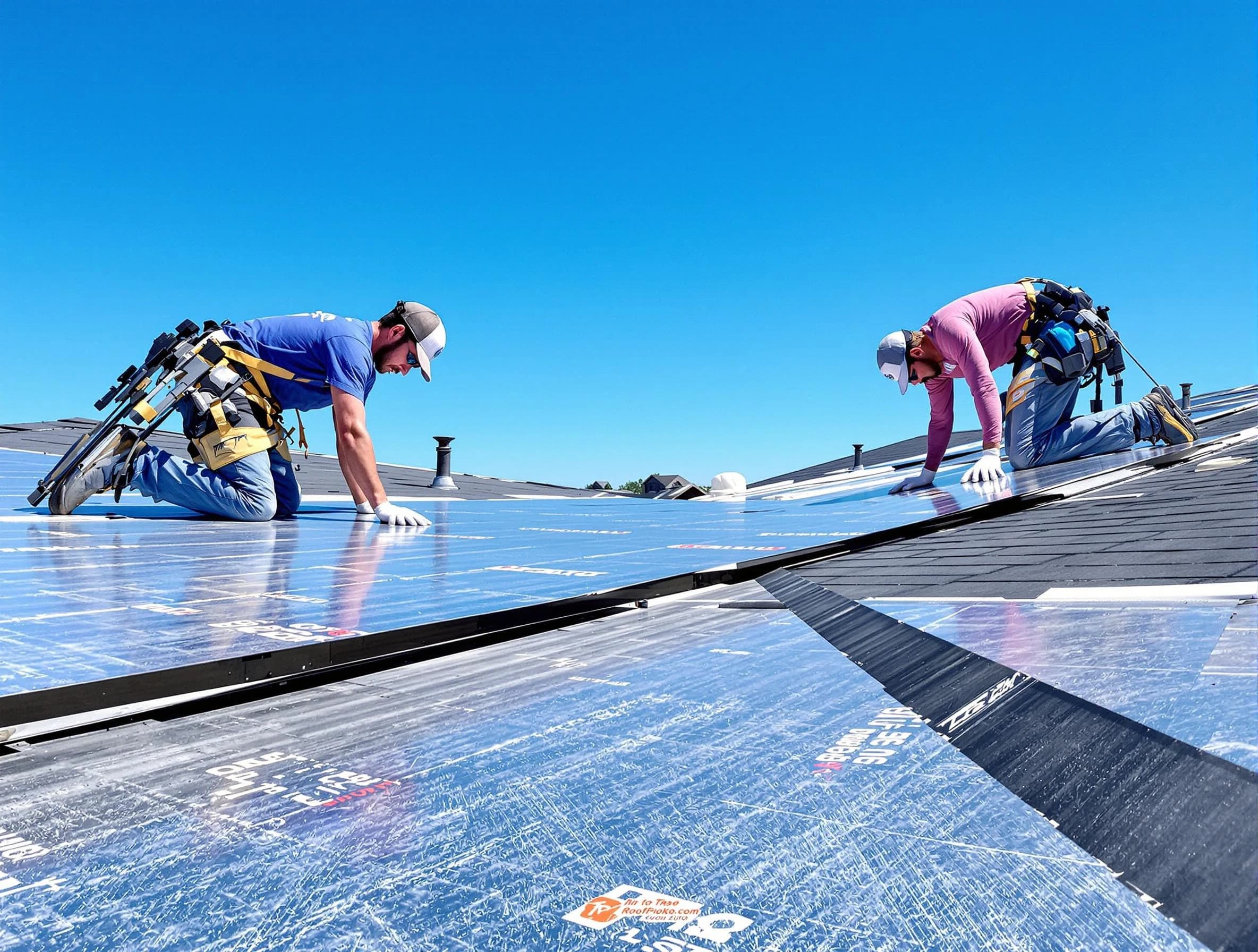 Mayfield Heights Roofing Company team during a roof replacement project in Mayfield Heights, OH